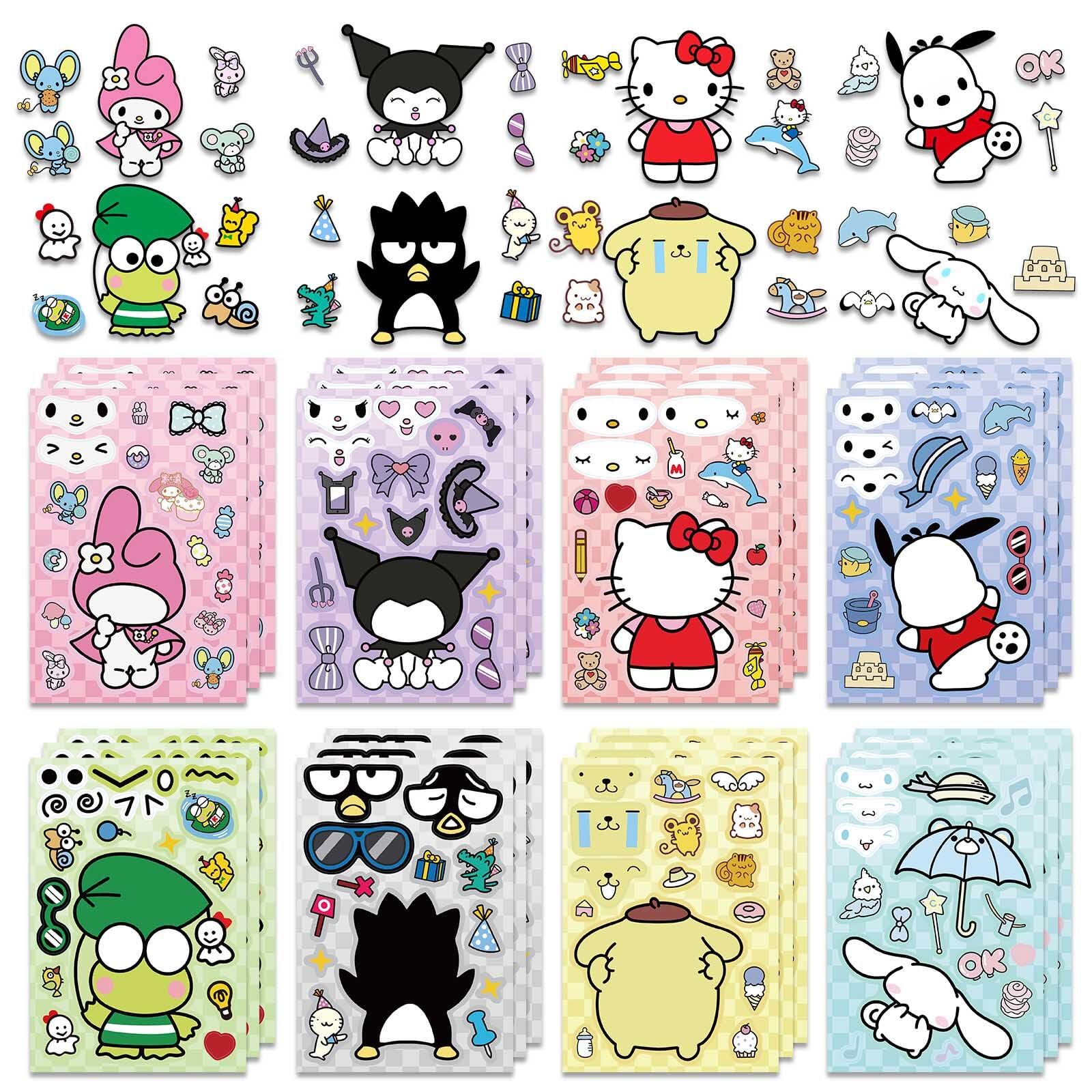 Dovipta make-a-face stickers with eight princess patterns for playful customization.