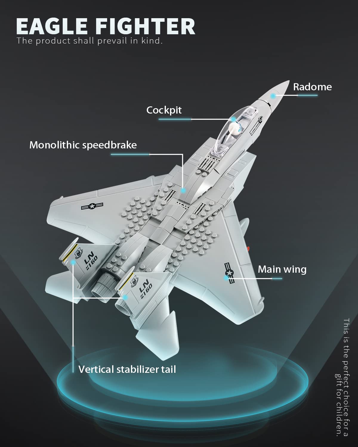 dOvOb 270-piece F-15 kit ideal gift for hobbyists.