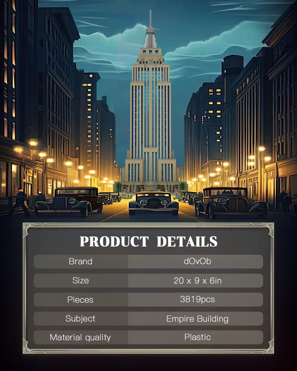 dOvOb Architecture Empire Building Set collectible item for architecture fans and builders.