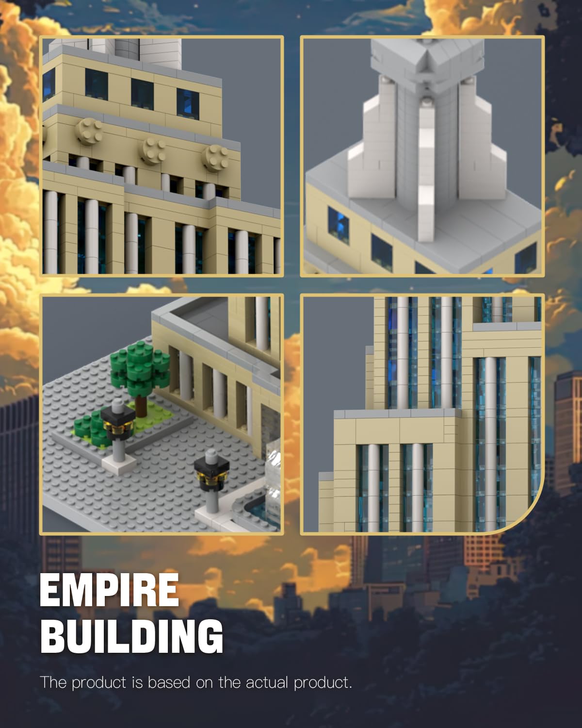 dOvOb Architecture Empire Building Set on display highlights a striking centerpiece for any room.