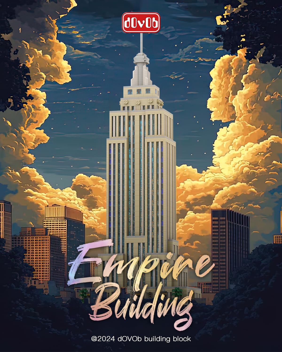 dOvOb Architecture Empire Building Model assembly captures intricate details and Art Deco elegance.