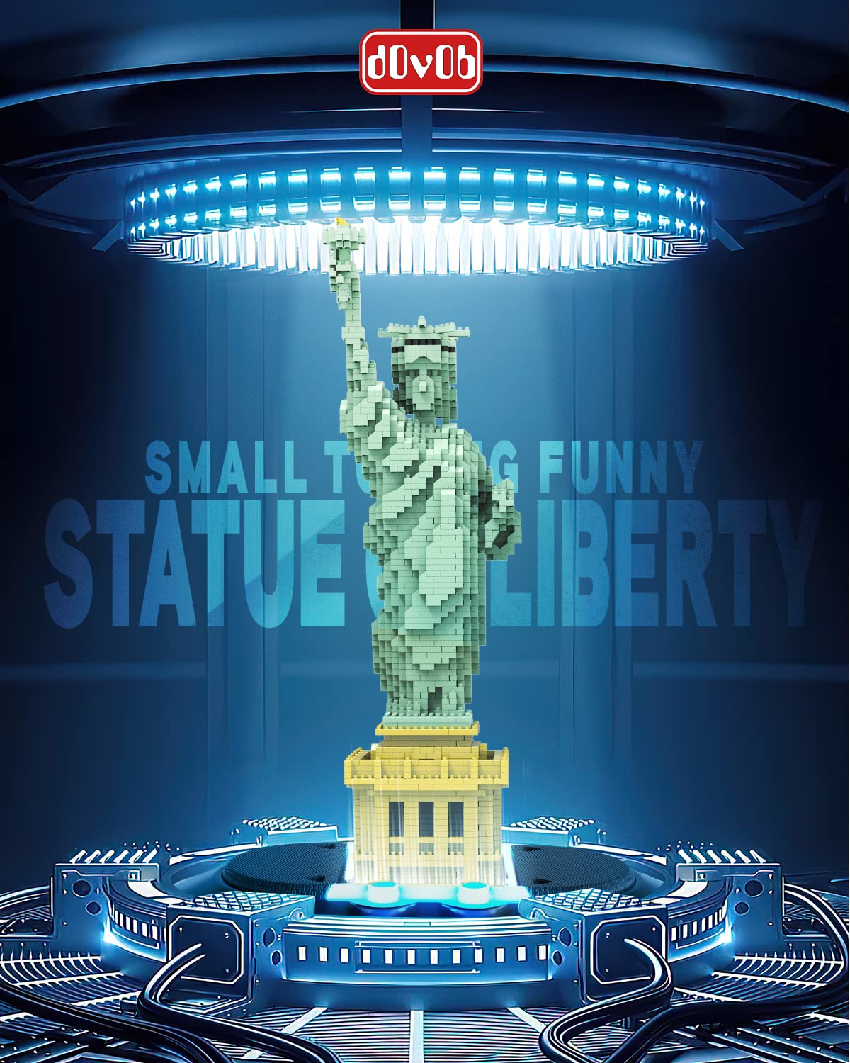 dOvOb Statue of Liberty micro blocks with color instructions for precise build.