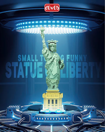 dOvOb Statue of Liberty micro blocks with color instructions for precise build.