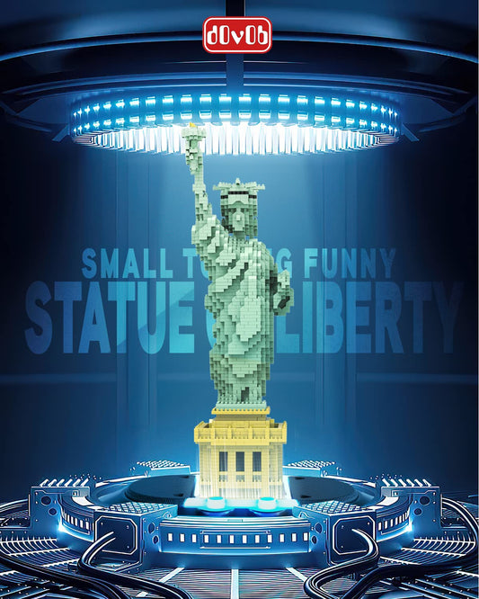 dOvOb Statue of Liberty micro blocks with color instructions for precise build.