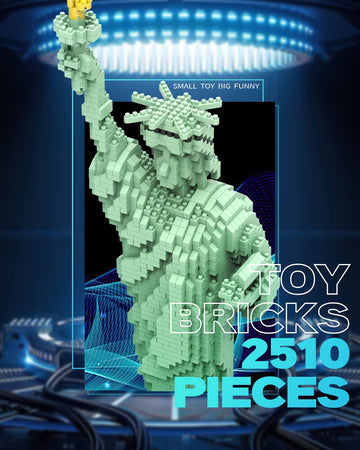 dOvOb Statue of Liberty display stand ready for showcasing the finished model.