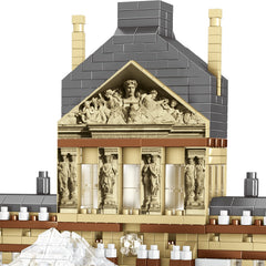 dOvOb Louvre micro building blocks set close-up reveals refined textures