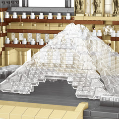 dOvOb Louvre micro building blocks set instruction sheet guides the build for beginners