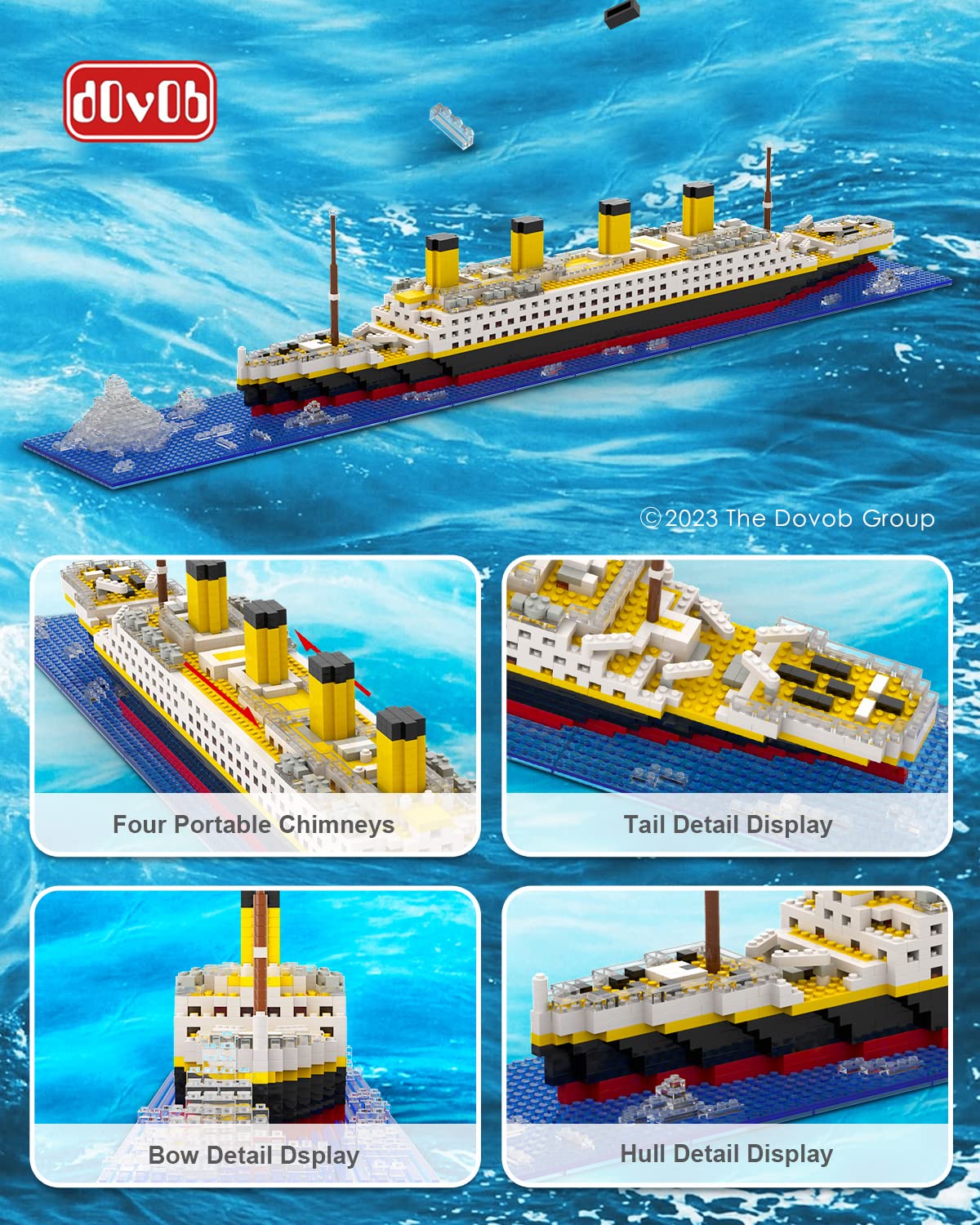 dOvOb Titanic display becomes a striking 3D art piece.