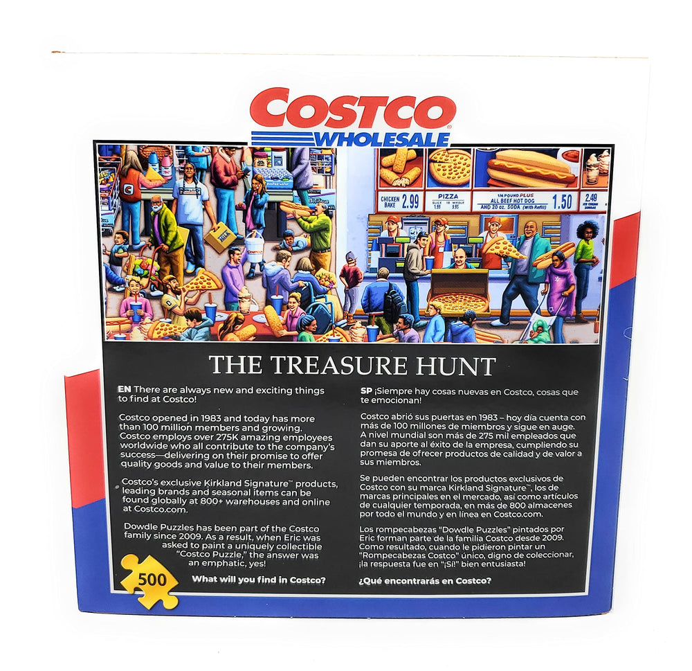 Finished-puzzle layout ready for display, featuring the Costco-themed artwork by Eric Dowdle.