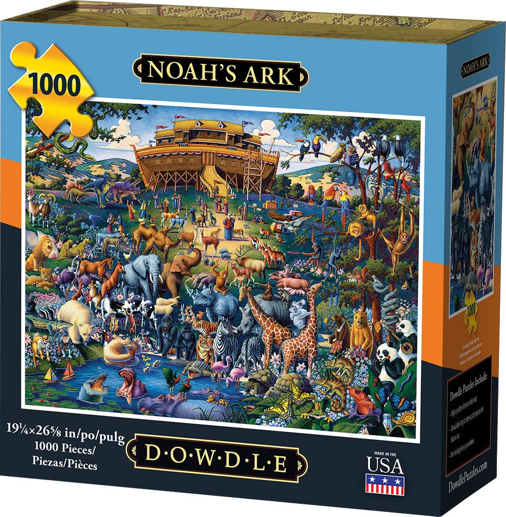 Dowdle Noah's Ark puzzle box with magnetic closure for elegant storage.