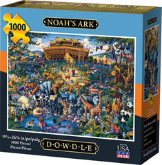 Dowdle Noah's Ark puzzle box with magnetic closure for elegant storage.
