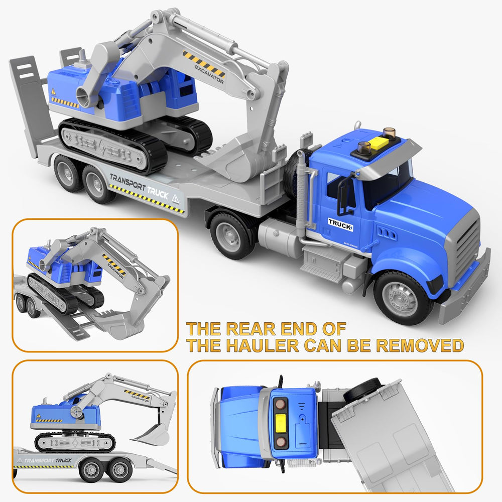 DOWELLIN friction-powered trucks move smoothly during active play.