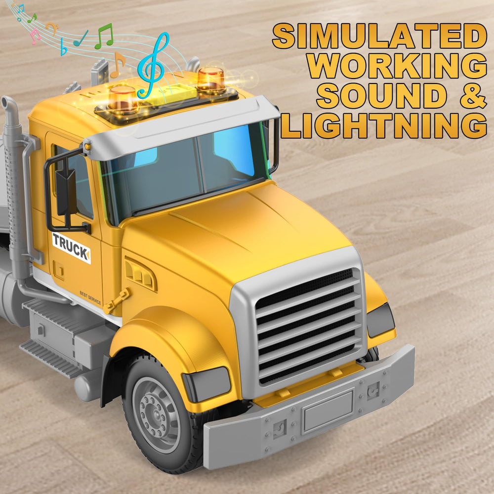 DOWELLIN police truck friction pull action promotes easy movement.