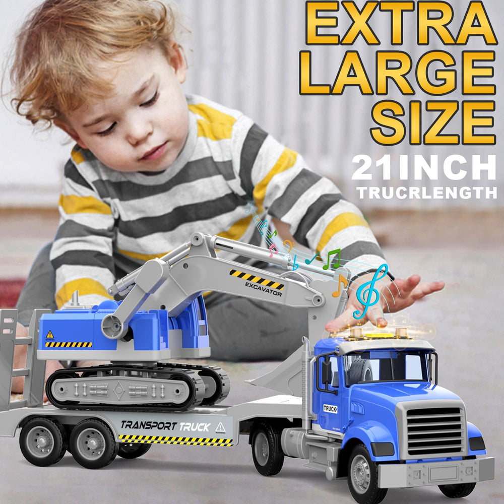 DOWELLIN transport trucks side view showing extendable cargo space for storytelling.