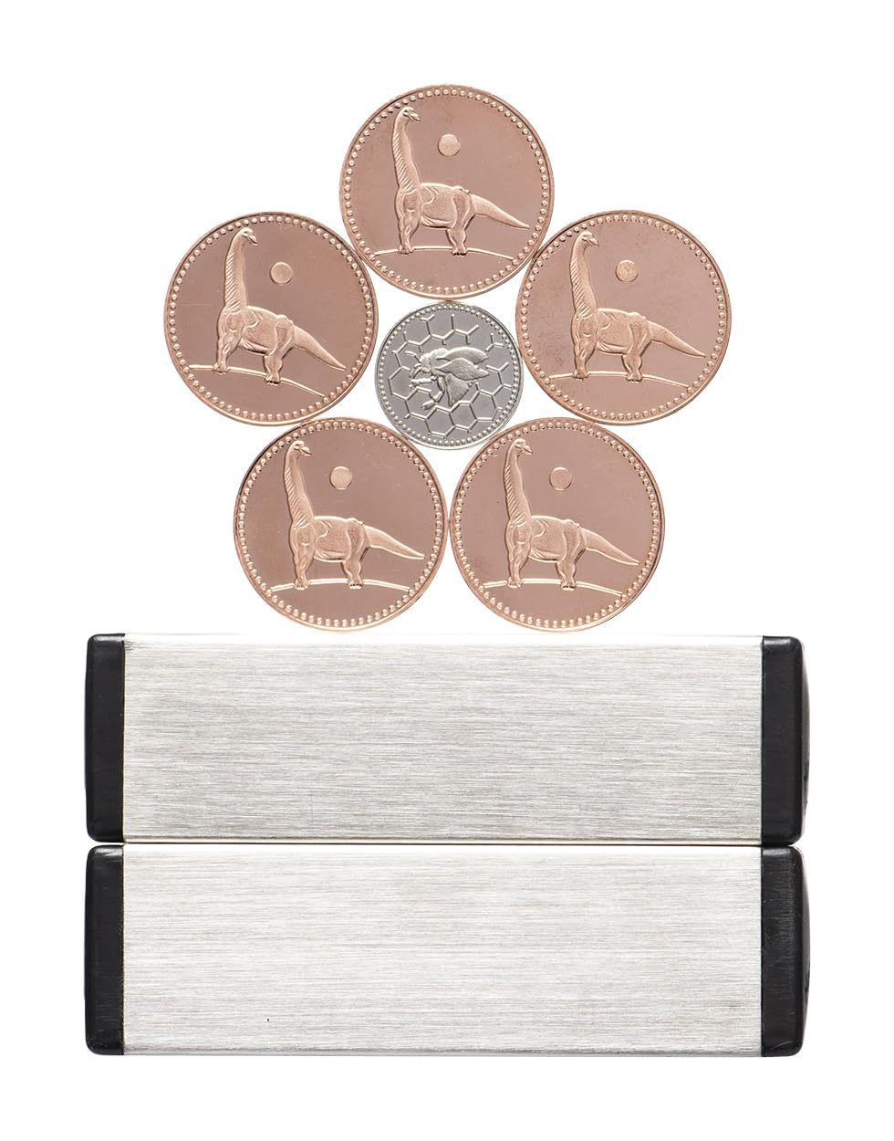 Dowling Magnets Magic Penny Kit colorful patterns for artistic magnetic designs.
