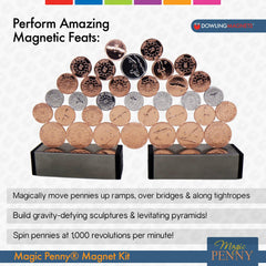 Dowling Magnets Magic Penny Kit pyramid-build demonstrates magnetism and spatial thinking.