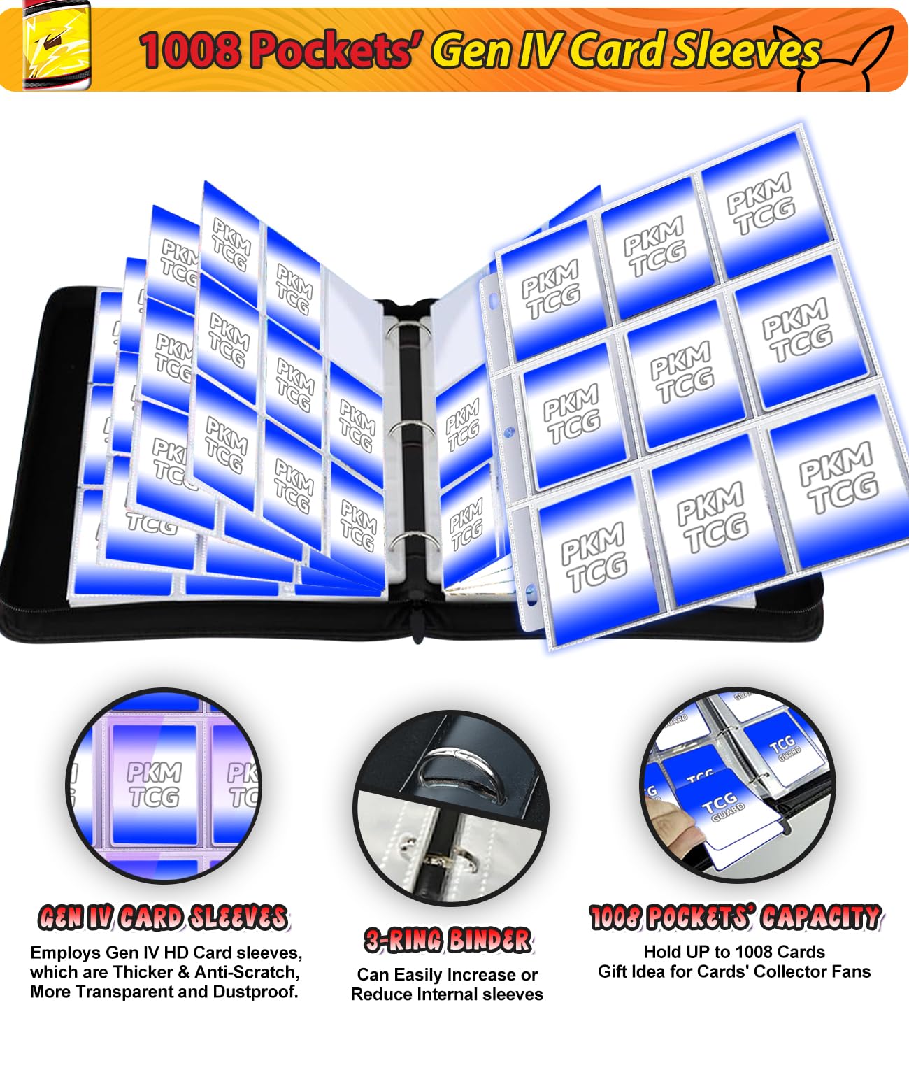 DOXUA zipper binder secures collection and protects against dust.