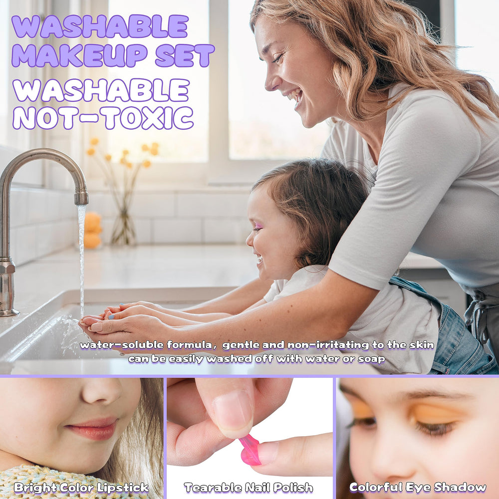 Dpai face-powder puff offers soft smoothing during pretend play.