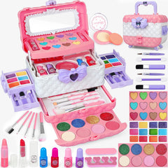 Dpai 54-piece makeup kit pink white box for imaginative pretend play.
