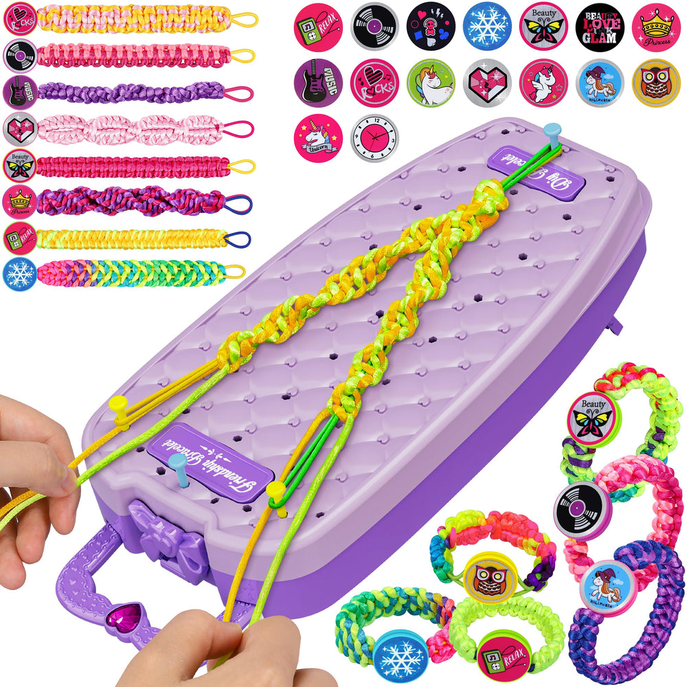 Dpai friendship bracelet kit box showcases gift-ready packaging for girls' crafts.