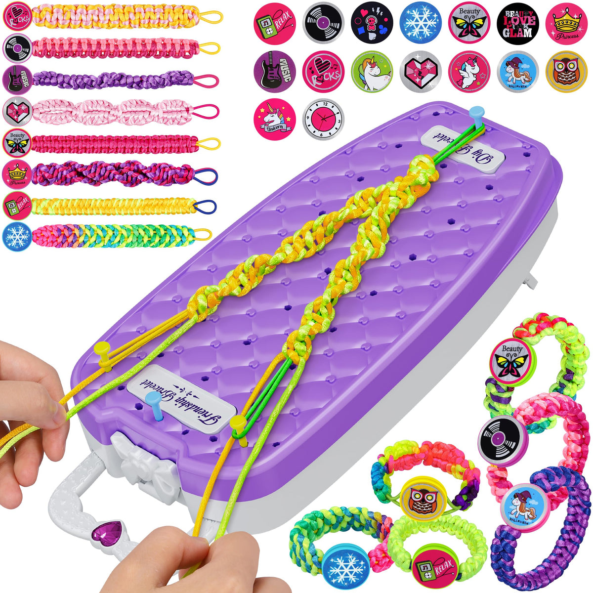 Dpai friendship bracelet kit bracelet braiding loom for creative jewelry making