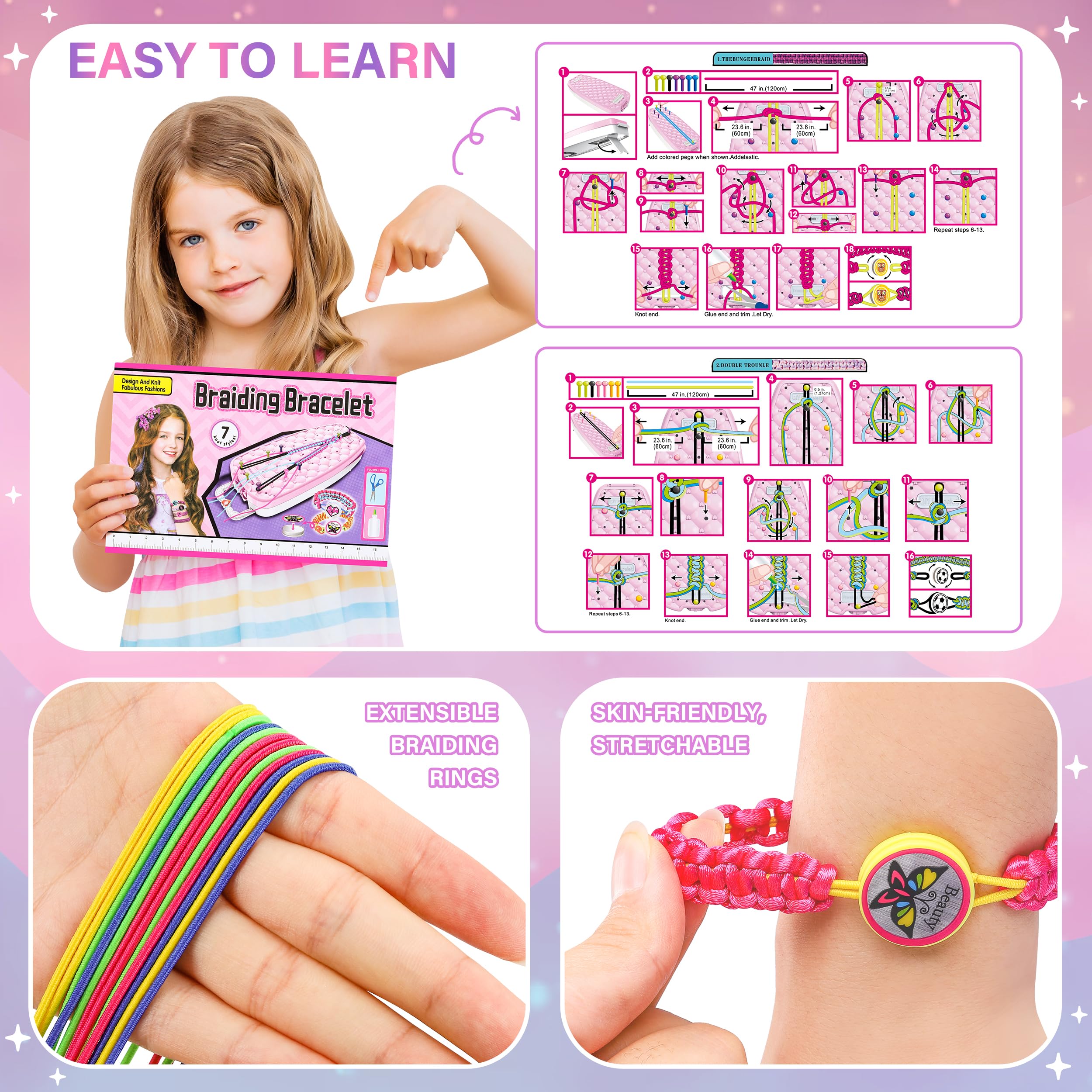 Dpai extensible braiding rings help adjust patterns and ease weaving