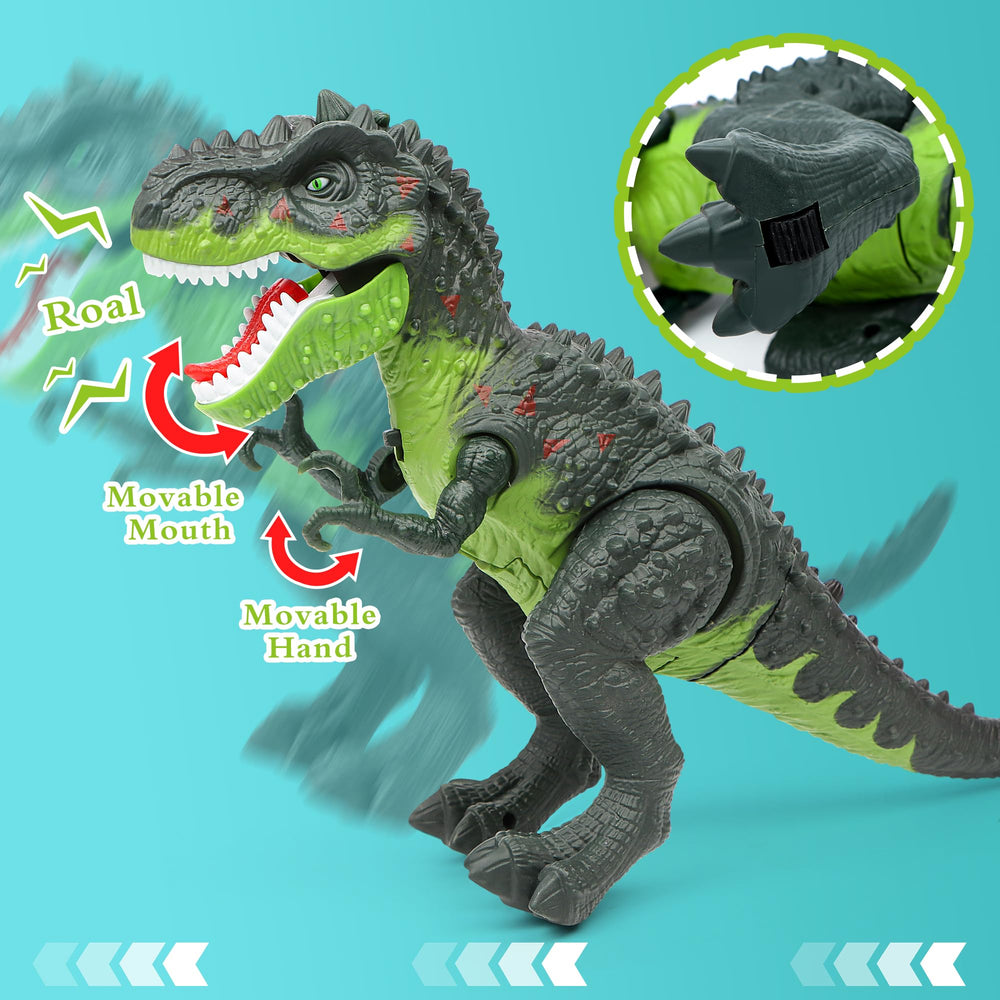 DPAPDI walking dinosaur toy showcases realistic roaring sounds for immersive play.