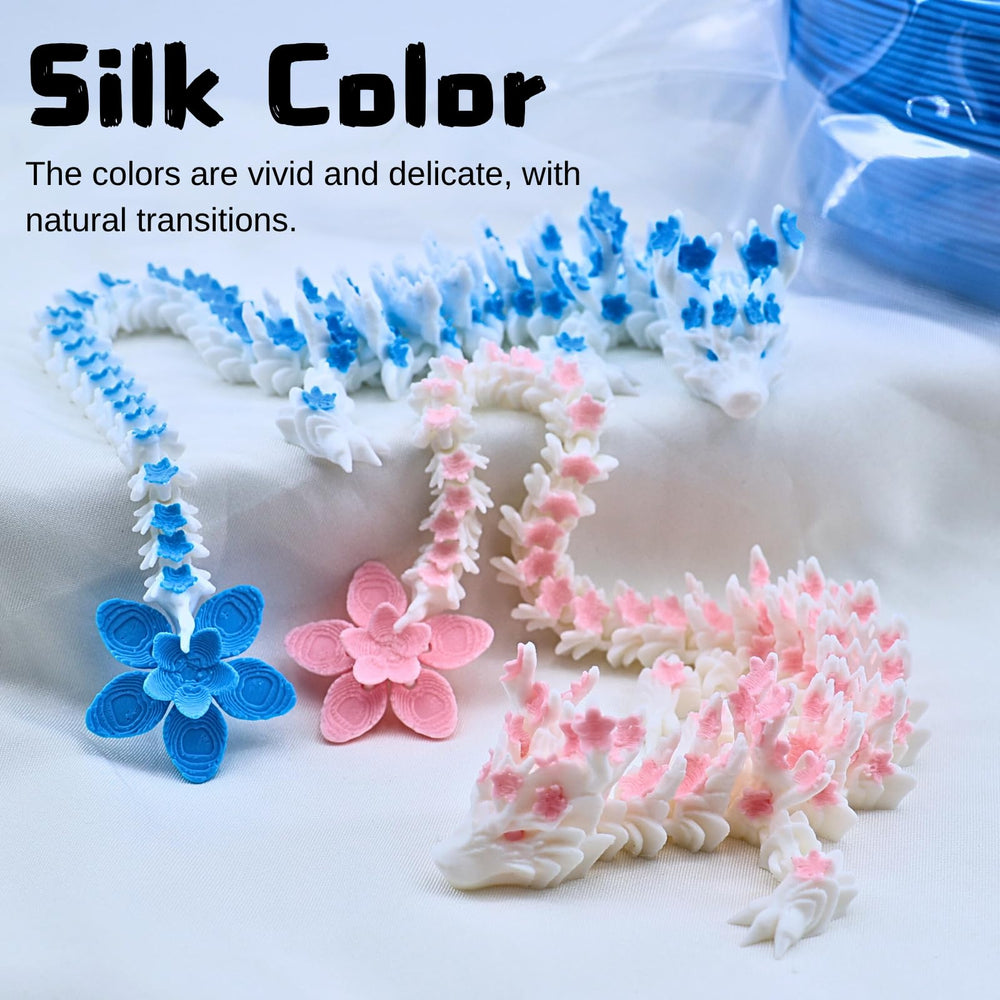 Dpcirk pink-white cherry blossom dragon side view with blossoms
