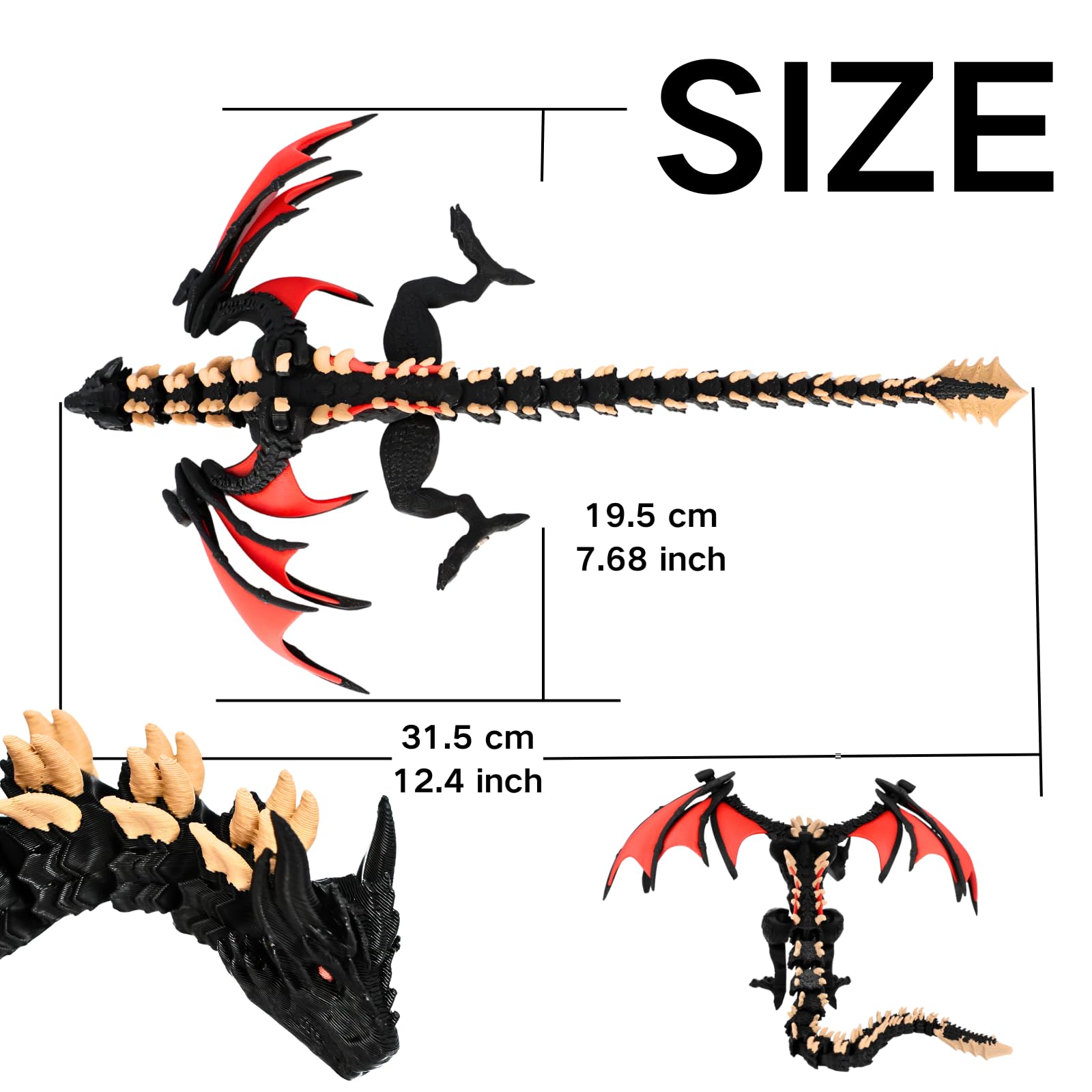 Dpcirk Wyvern dragon figure detail emphasizes fantasy flair.