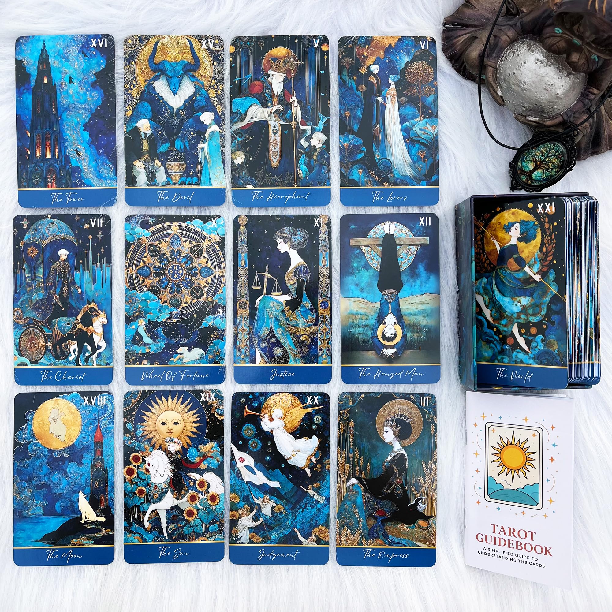 DPEHAKMK Azure Arcana tarot artwork showing fantasy imagery for storytelling.