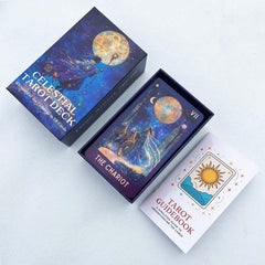 DPEHAKMK Celestial Tarot Major and Minor Arcana in modern cosmic art