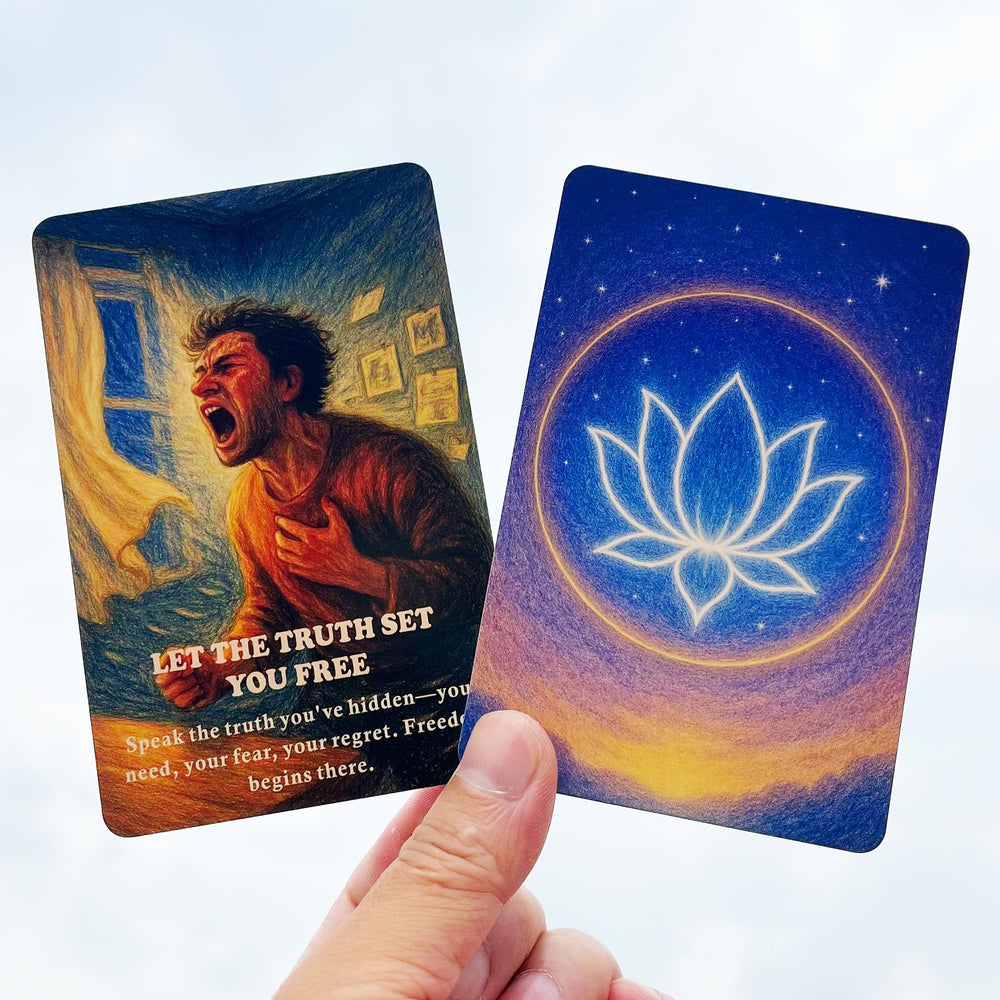 DPEHAKMK Emotional Healing Oracle: prompts for releasing past wounds through mindful practice.