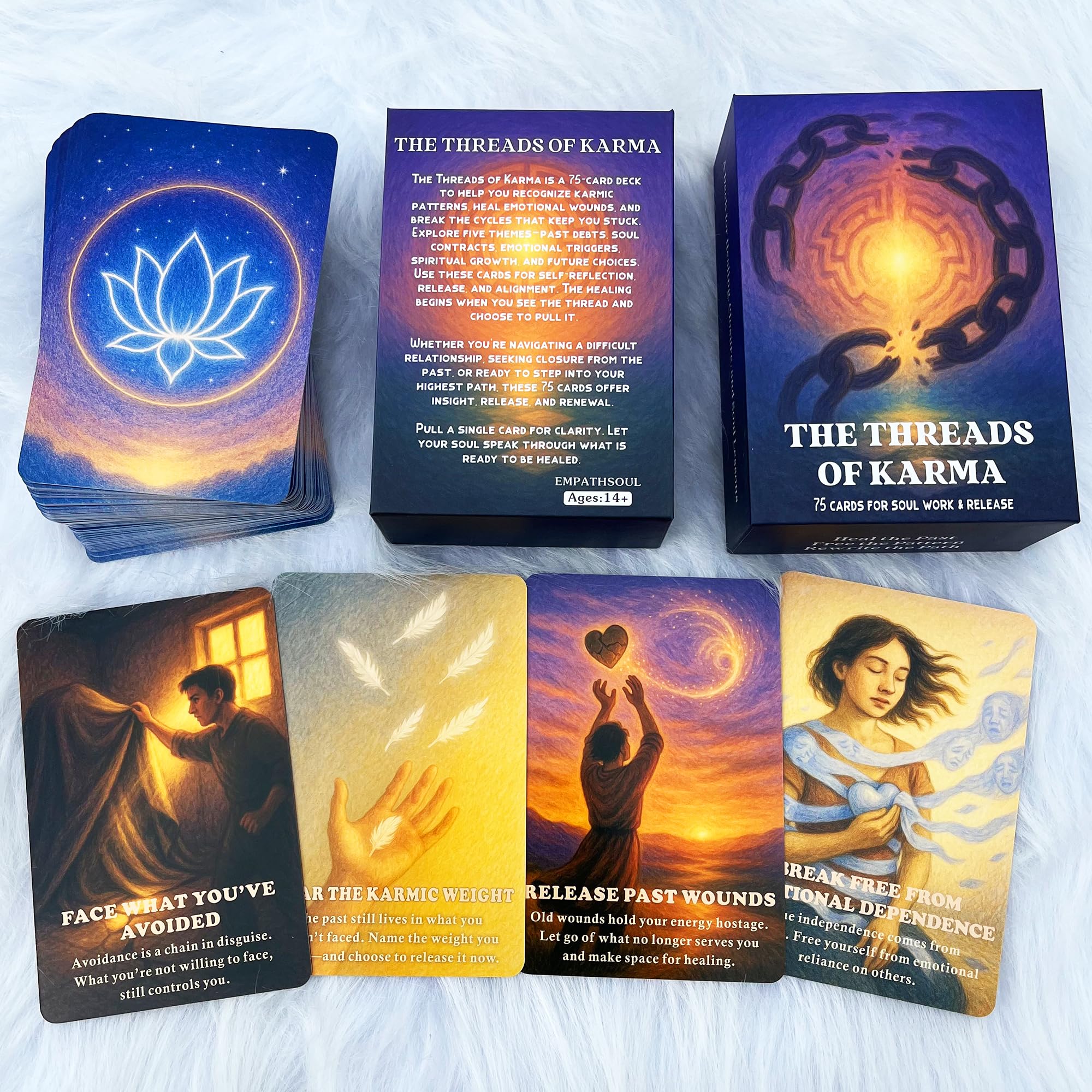 DPEHAKMK Karmic Healing Deck Cards: a versatile tool for shadow work and daily reflection.