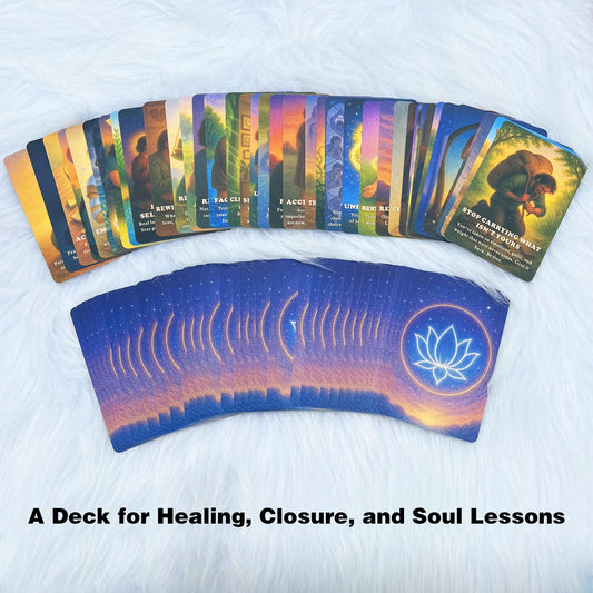DPEHAKMK Shadow Work Oracle Deck: ideal for meditations and journaling on personal growth.