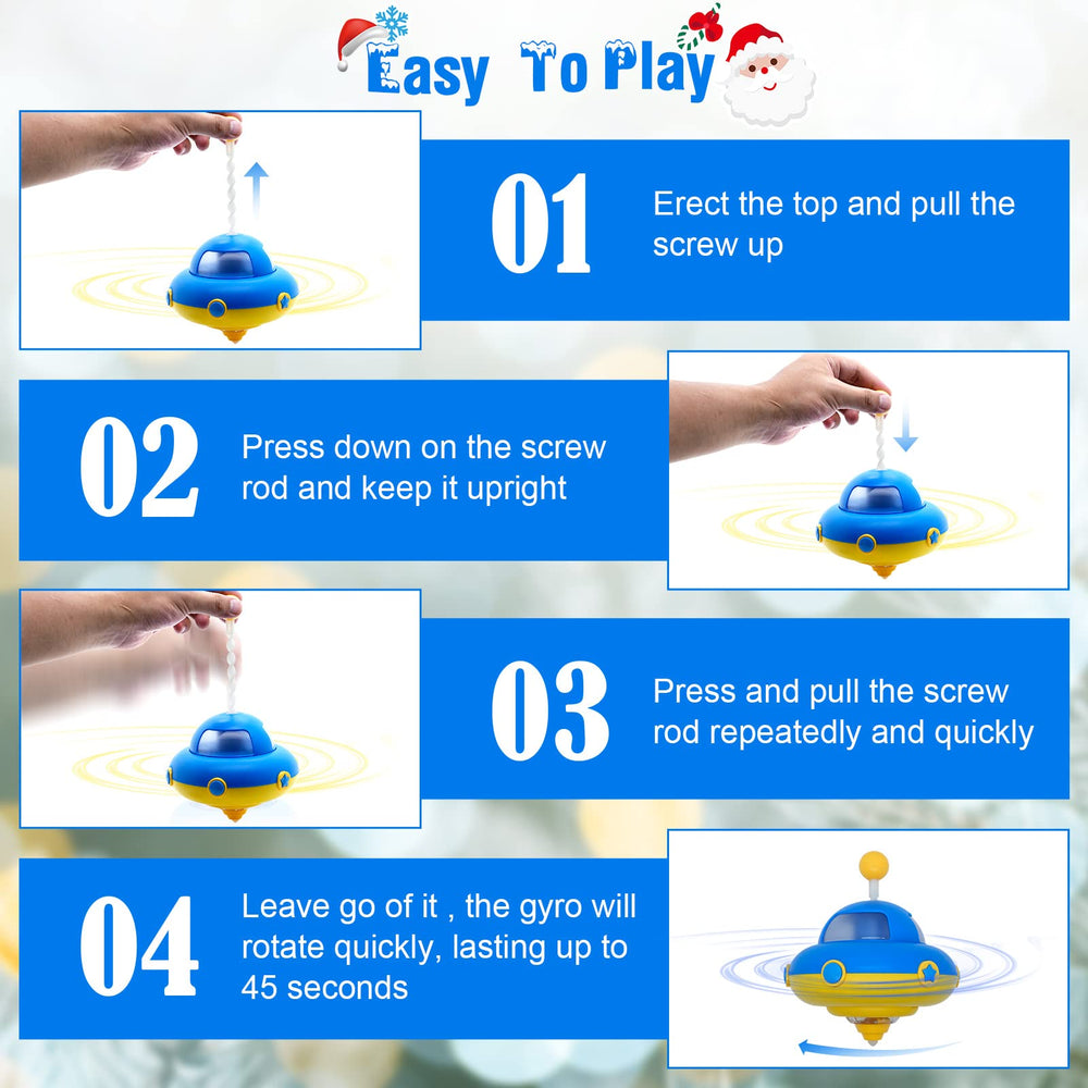 DPTOYZ LED spinning top ideal for toddlers to boost focus during quiet activities.