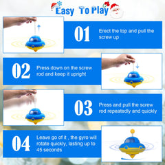 DPTOYZ LED spinning top ideal for toddlers to boost focus during quiet activities.