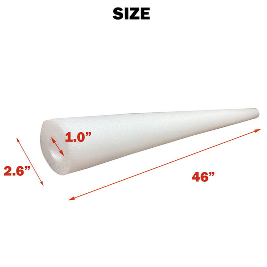 DQFAQYY Pool Noodle 46inch White Two-Pack dense foam for buoyant support