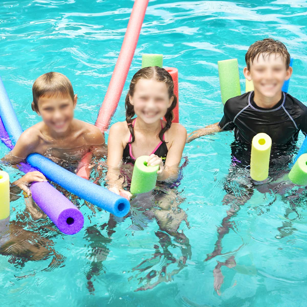 DQFAQYY Pool Noodle side view demonstrates compact length for easy handling