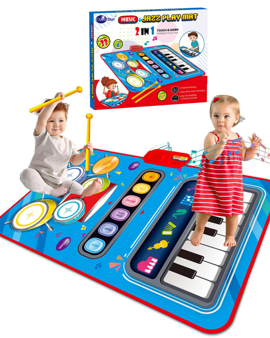 DQMOON baby musical mat piano-drum visuals for early auditory exploration