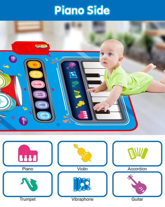 DQMOON toddler six-sounds piano-drum setup supports rhythm discovery