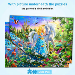 DQRRZ Castle Scene Puzzle: detailed castle setting sparks storytelling and problem solving.
