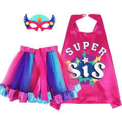 D.Q.Z Super Sisters cape and mask set sparks imaginative play and sister bonding.