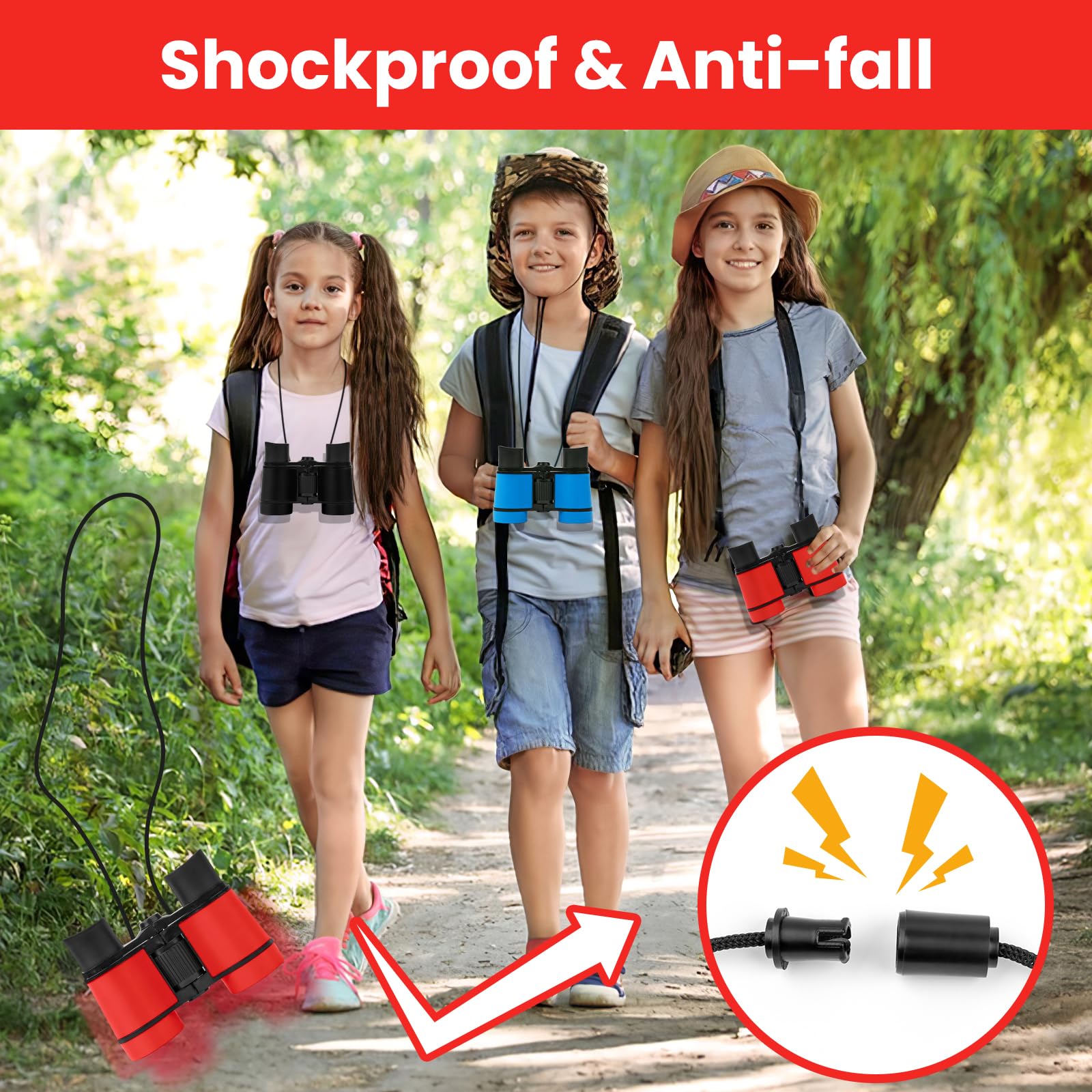 DR. ANISON Binoculars neck strap adds safety and convenience.
