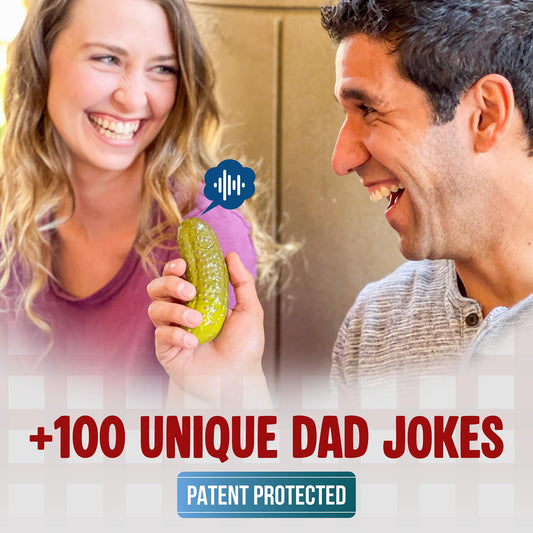 DR DINGUS Dad Joke Pickle Button label detail showcases quirky humor