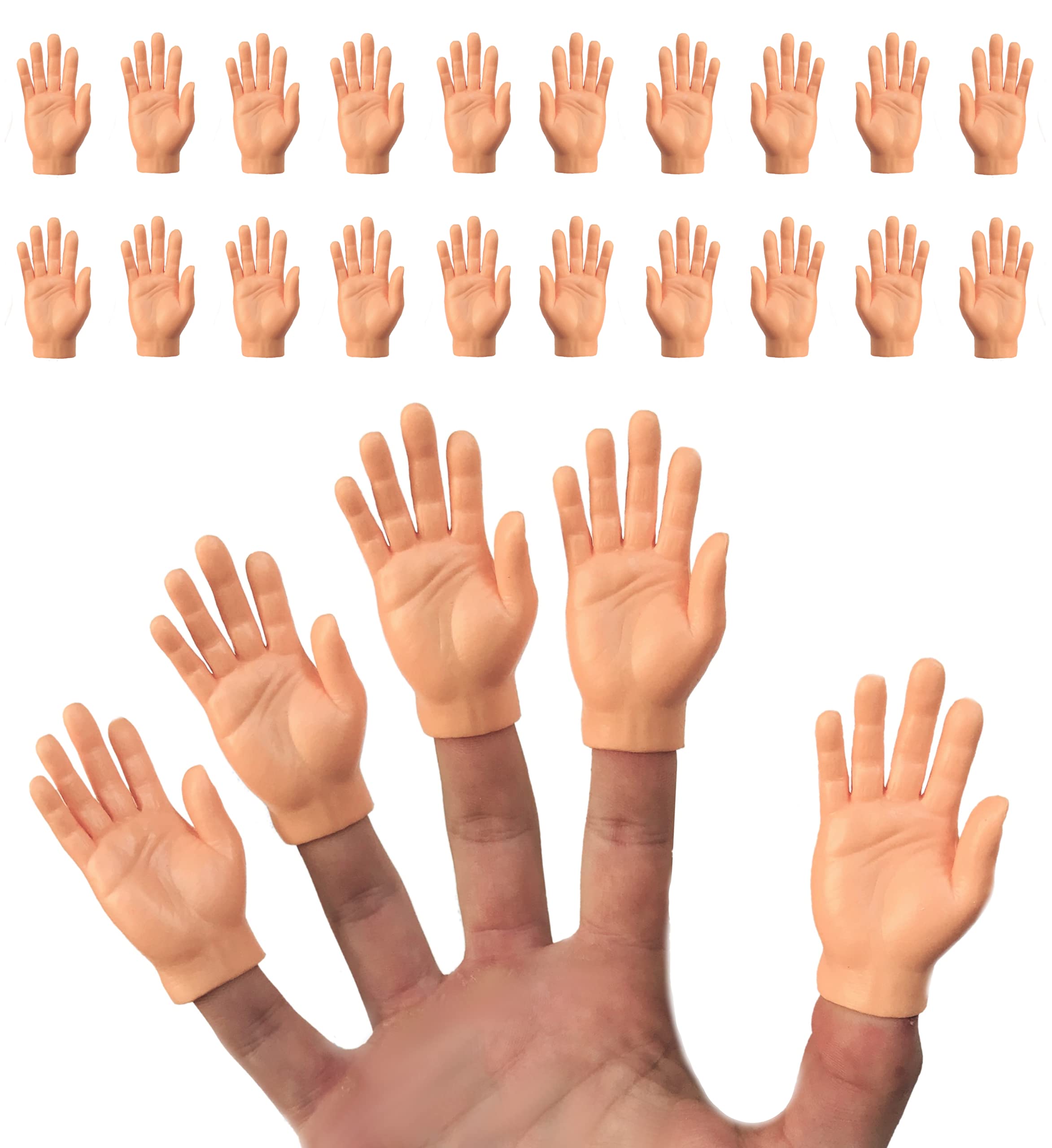DR DINGUS finger hands pack closeup for ultra-realistic puppet play