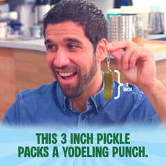 DR DINGUS 3-inch yodeling pickle keychain, pocket-sized humor for on-the-go
