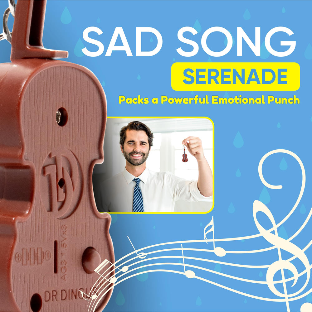 DR DINGUS World's Smallest Violin button-press creates brief, relatable serenade for conversations.