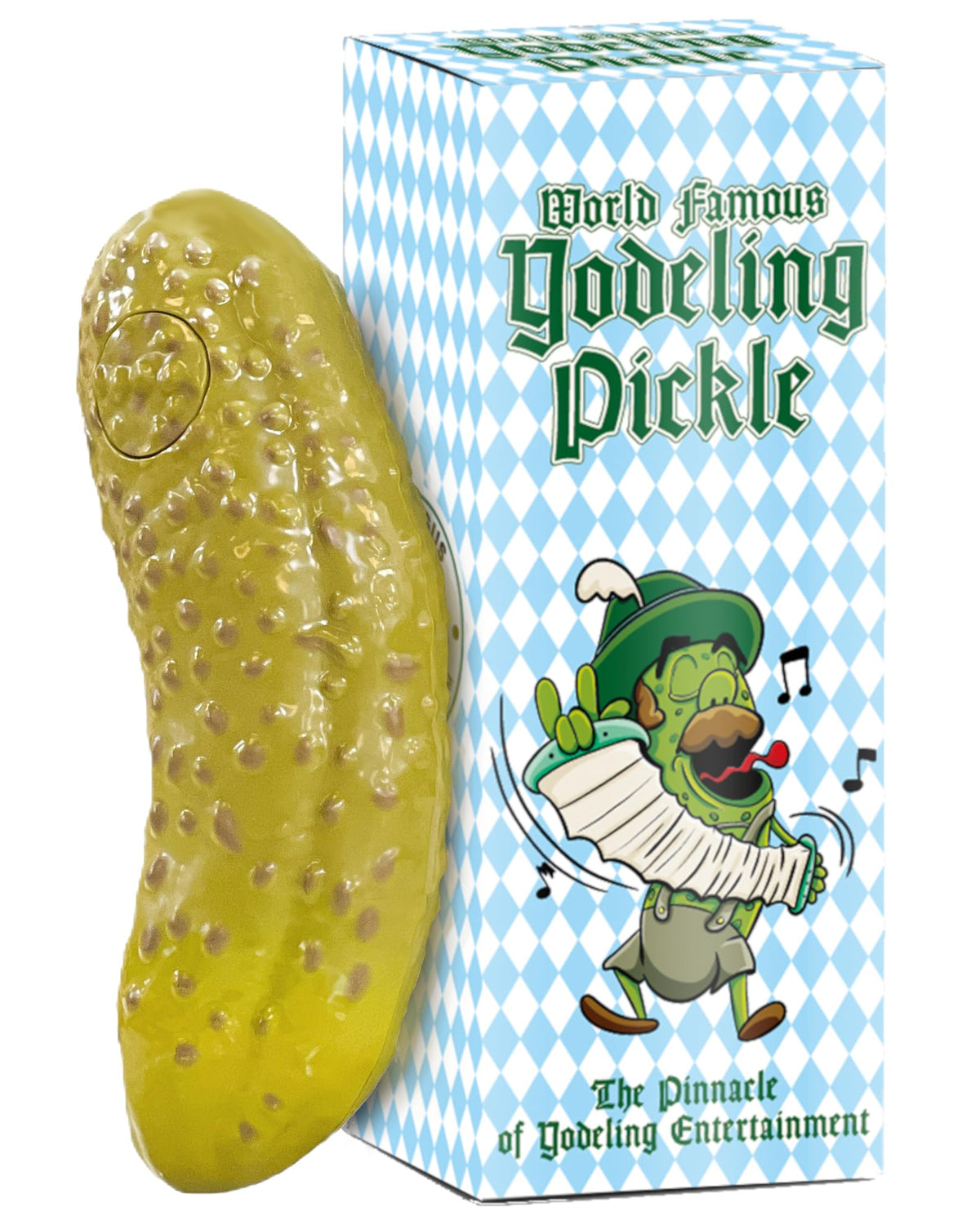 DR DINGUS Yodeling Pickle front view sparks quick laughter at gatherings.