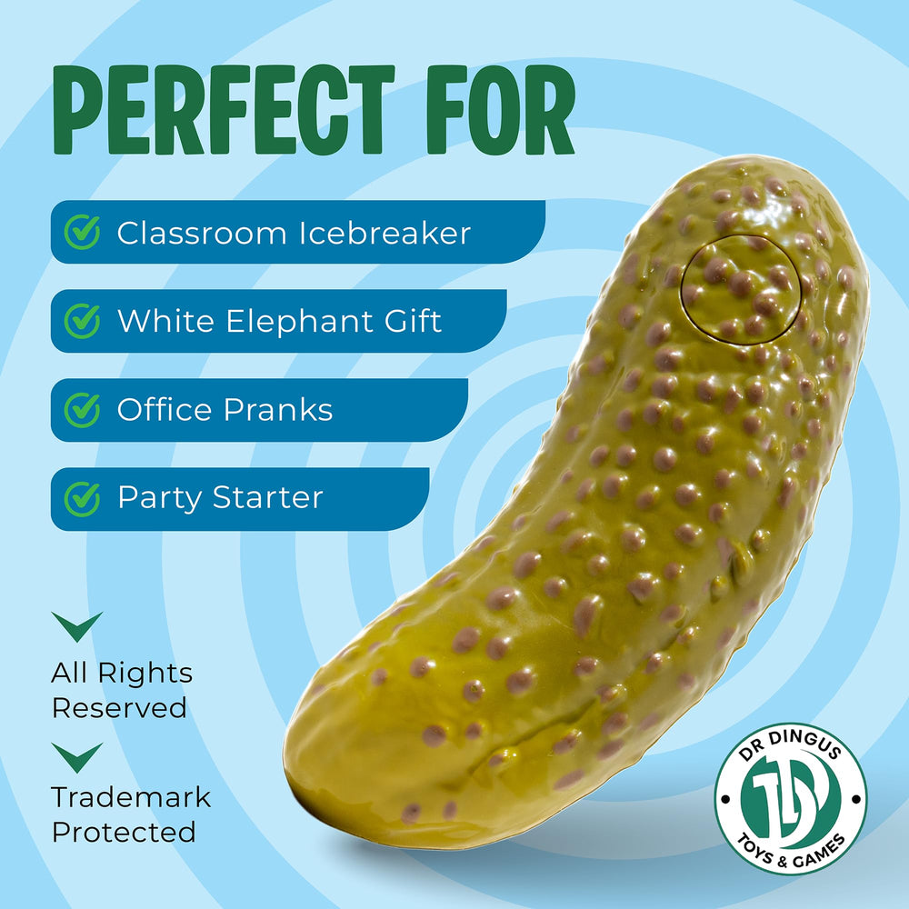 DR DINGUS Yodeling Pickle office-fun desk companion for lighthearted moments.