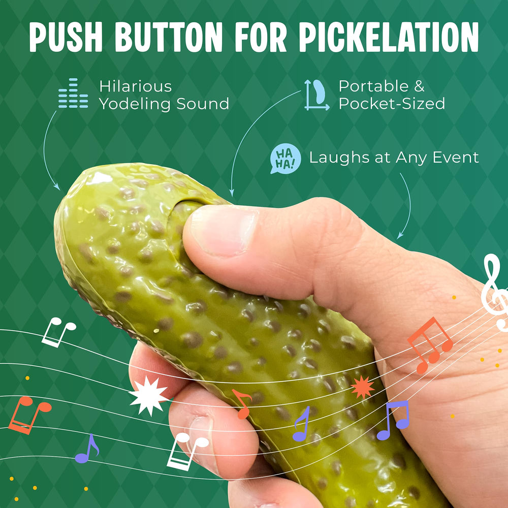 DR DINGUS Yodeling Pickle singing action suggests mood-lightening party moments.